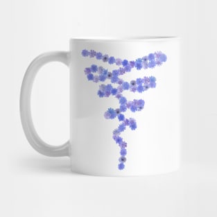 Blue and Purple Chicory Flowers Chain Mug